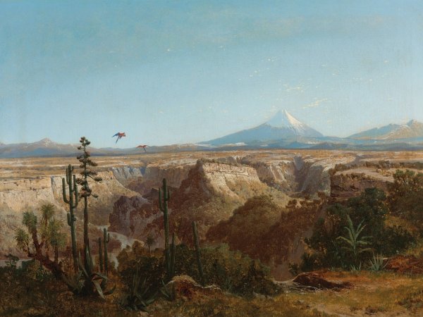 View Of The Atacama Desert In Chile With The Licancabur Volcano In The Background  by Josef Selleny - Hand-Painted Oil Painting Reproduction