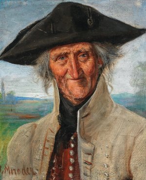 Bildnis eines Veteranen Oil painting by Josef Theodor Moroder-Lusenberg