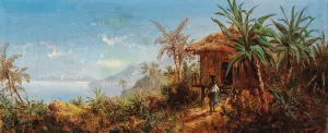 Landscape Study of South America by Josef Thoma Oil Painting