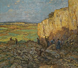 Stone Quarry by Josef Ullmann Oil Painting