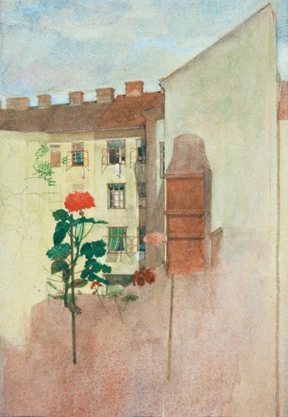 Main Product Photo of Blick aus dem Fenster  Painting by Josef Wawra