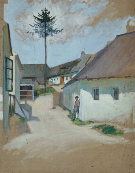 Main Product Photo of Dorfstrase  Painting by Josef Wawra