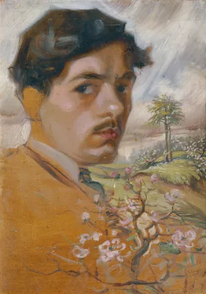 Selbstbildnis by Josef Wawra Oil Painting