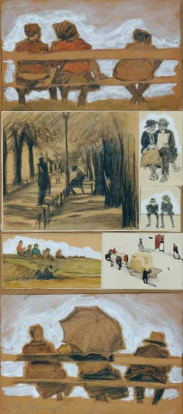 Studien aus dem Park Oil painting by Josef Wawra