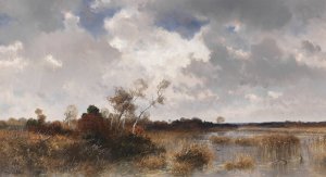 Mooslandschaft im Herbst by Josef Wenglein Oil Painting