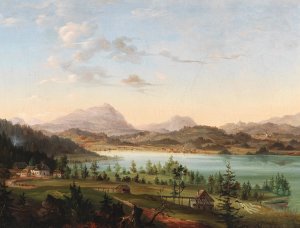 A View of Lake Ossiach by Josef Willroider Oil Painting