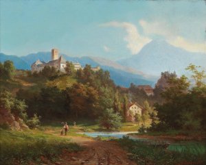 Ansicht einer Burg by Josef Willroider Oil Painting