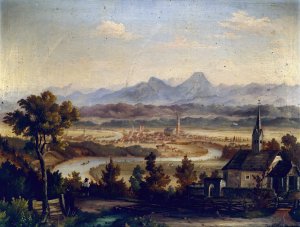 Blick auf Villach by Josef Willroider Oil Painting