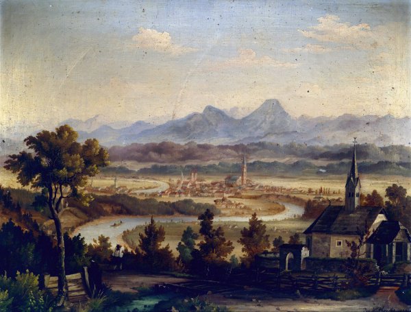 Main Product Photo of Blick auf Villach Painting by Josef Willroider