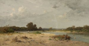 Waterside Landscape by Josef Willroider Oil Painting