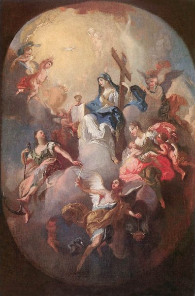 Main Product Photo of Faith, Hope and Charity Painting by Josef Winterhalter The Younger