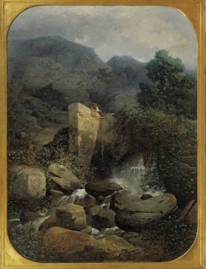 A Country. Memory of the Pyrenees by Josep Armet Oil Painting