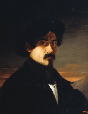 Self-portrait by Josep Arrau I Barba Oil Painting