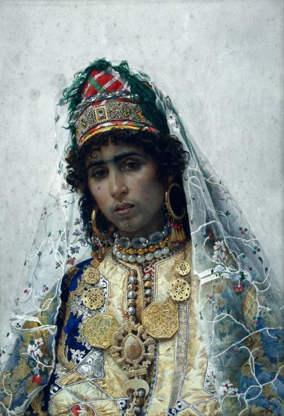 Berber Bride  by Josep Tapiro Baro - Hand-Painted Oil Painting Reproduction