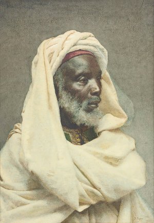 Head Of A Moor by Josep Tapiro Baro Oil Painting