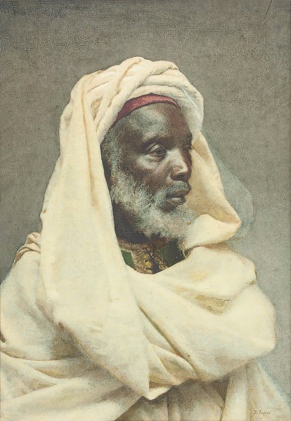 Head Of A Moor by Josep Tapiro Baro - Hand-Painted Oil Painting Reproduction