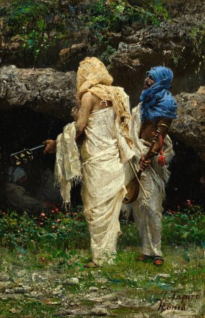 The Musicians by Josep Tapiro Baro Oil Painting