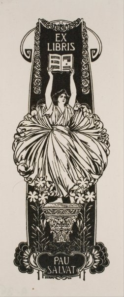 Book-plate of Pau Salvat by Josep Triado Oil Painting