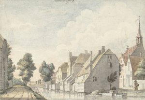 Het dorp Molenaarsgraaf in de Alblasserwaard by Joseph Adolf Schmetterling Oil Painting