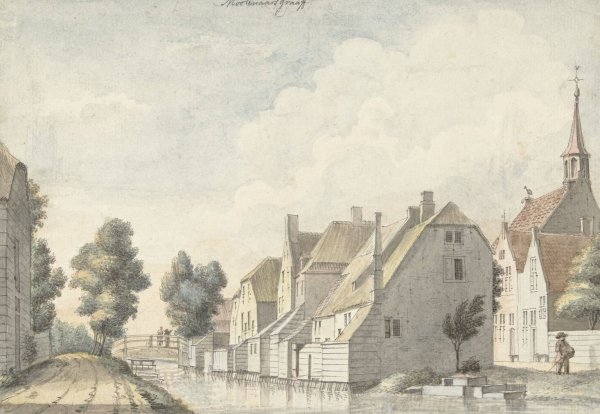 Het dorp Molenaarsgraaf in de Alblasserwaard  by Joseph Adolf Schmetterling - Hand-Painted Oil Painting Reproduction
