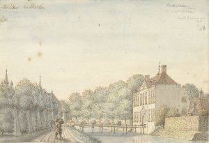 Huis Barbistein in Heinkensand by Joseph Adolf Schmetterling Oil Painting