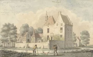Kasteel De Eng bij Vleuten Oil painting by Joseph Adolf Schmetterling