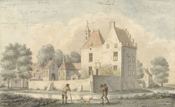 Kasteel De Eng bij Vleuten  by Joseph Adolf Schmetterling - Hand-Painted Oil Painting Reproduction