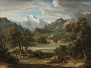 Lauterbrunnertal Near Unterseen With A View Of The Jungfrau by Joseph Anton Koch Oil Painting