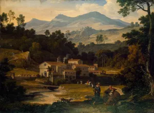 Monastery of San Francesco di Civitella in the Sabine Mountains by Joseph Anton Koch - Oil Painting Reproduction