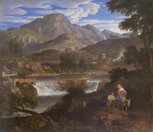 Waterfalls at Subiaco by Joseph Anton Koch Oil Painting