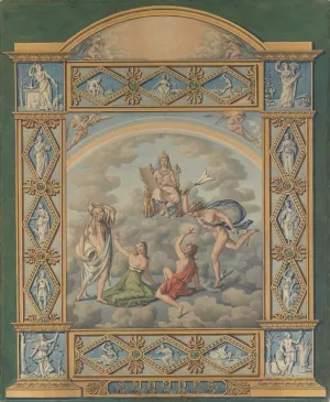 Weekly Calendar by Joseph Anton Koch Oil Painting