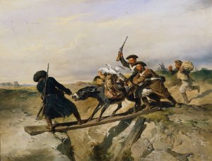 On the prop by Joseph Anton Strassgschwandtner Oil Painting