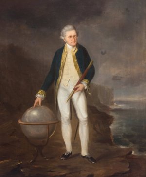 Captain Cook on the coast of New South Wales by Joseph Backler Oil Painting