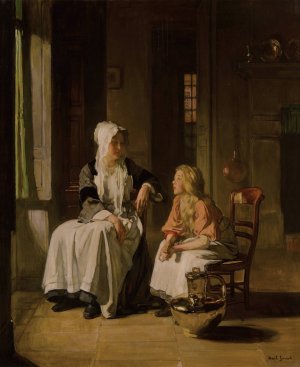 A Well-Deserved Break by Joseph Bail Oil Painting