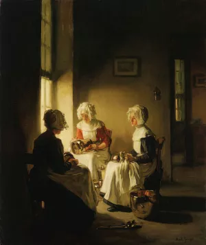 Polishing the Copper by Joseph Bail Oil Painting