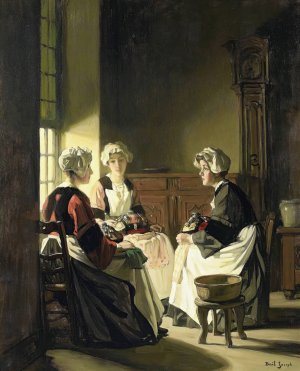 The Lace Makers by Joseph Bail Oil Painting