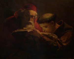 Clergymen by Joseph Bellemans Oil Painting