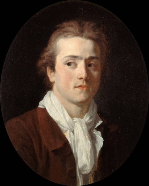 Portrait de Paul-Guillaume Lemoine, dit le Romain  by Joseph Benoît Suvee - Hand-Painted Oil Painting Reproduction