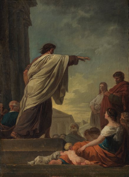 The Predication of Saint Paul  by Joseph Benoît Suvee - Hand-Painted Oil Painting Reproduction