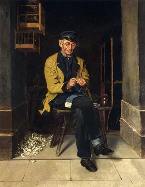 Der Chaisentrager An Der Allerheiligenkirche by Joseph Binder Oil Painting