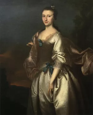 Elizabeth Browne Rogers by Joseph Blackburn - Oil Painting Reproduction