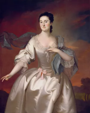 Mrs. James Pitts by Joseph Blackburn Oil Painting