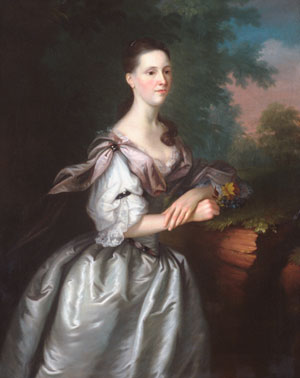 Mrs. Samuel Cutts Oil painting by Joseph Blackburn