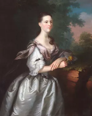 Mrs. Samuel Cutts by Joseph Blackburn - Oil Painting Reproduction