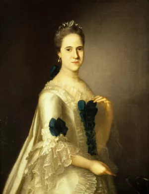 Portrait of Marchioness Wentworth by Joseph Blackburn Oil Painting