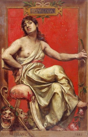 Portrait de Julia Bartet by Joseph Blanc Oil Painting