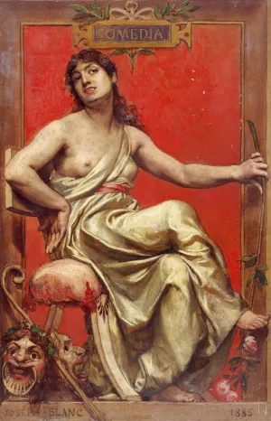 Portrait de Julia Bartet by Joseph Blanc Oil Painting