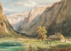 Jagdhaus in Brunn by Joseph Brunner Oil Painting