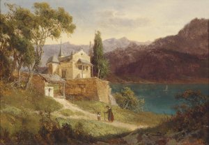 Maria Loretto am Worthersee by Joseph Brunner Oil Painting