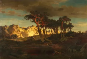 Rotfohren Oil painting by Joseph Brunner